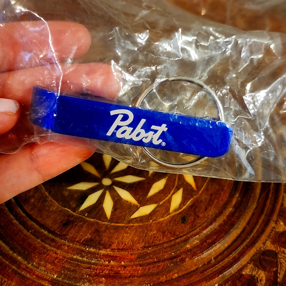 Pabst Blue ribbon vintage Keychain bottle opener